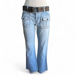 Old navy Y2K light wash bootcut jeans with double front pockets